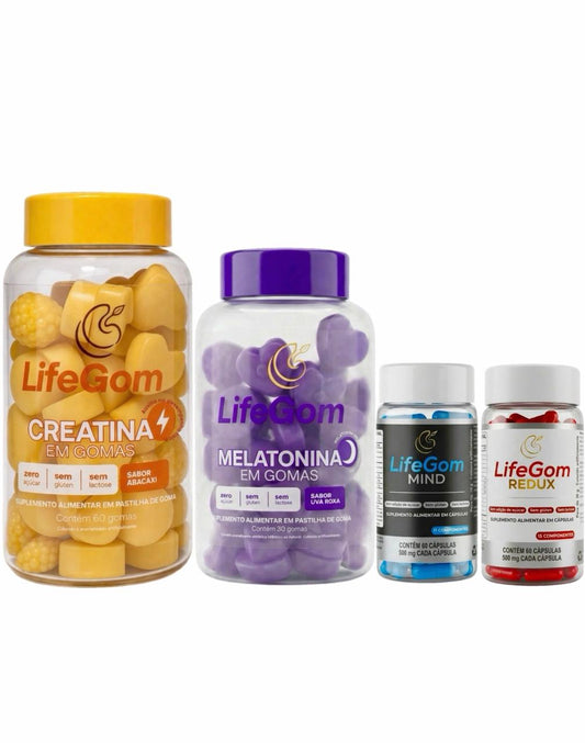 Creatina Abacaxi + Melatonina + MIND + REDUX